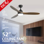 solid wood ceiling fan