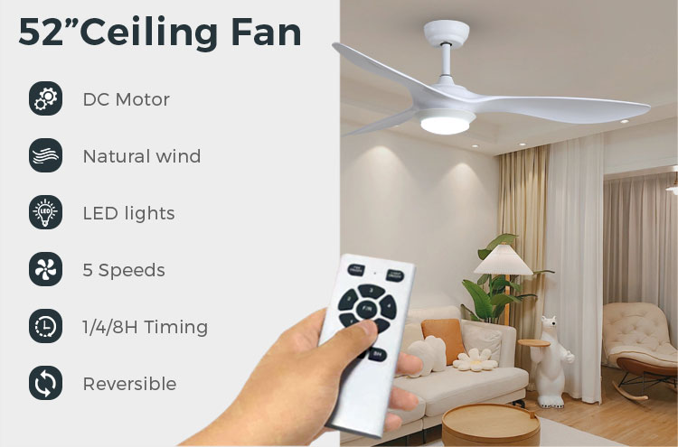 modern ceiling fan with light