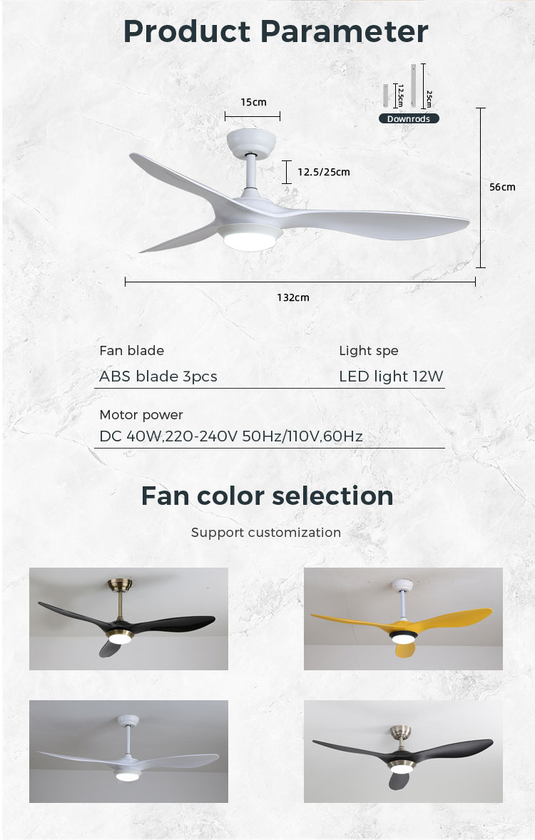 modern ceiling fan with light