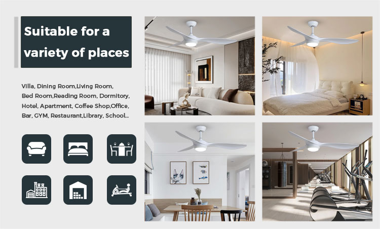 modern ceiling fan with light